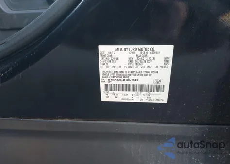 2015 Ford Police Interceptor z USA, uszkodzony, nr VIN 1FM5K8AR4FGC41843